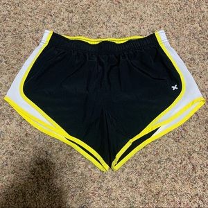 Xersion Performancewear Active Running Shorts | Medium | Black & Yellow